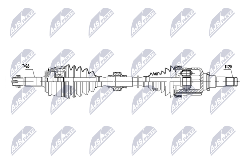 Planetara Toyota Corolla 1.2 T 116 CP 2019-; partea din fata, stanga, cutie viteze manuala / automata; 43420-02F20; NTY, aftermarket
