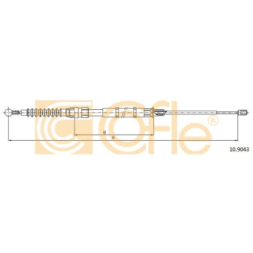 Cablu frana mana Skoda Superb 2 (3t4) Cofle 109043, parte montare : stanga, dreapta, spate