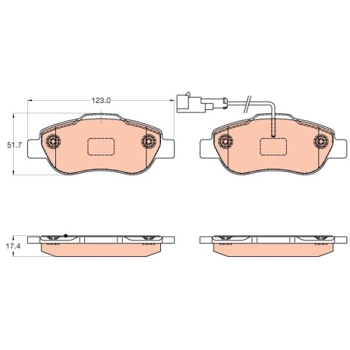 TRW set placute frana,frana disc