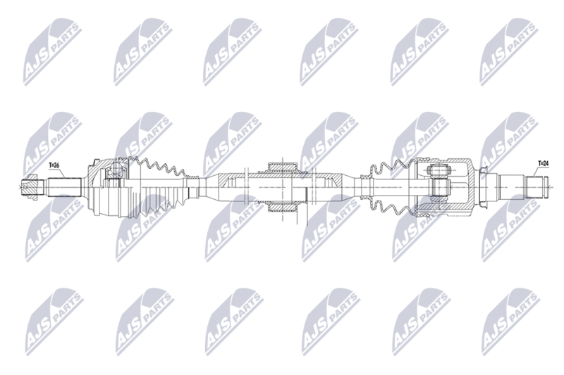 Planetara Toyota Corolla 1.8 Hybrid 122 CP 2019-; partea din fata, dreapta, cutie viteze automata CVT; 43410-02C20; NTY, aftermarket