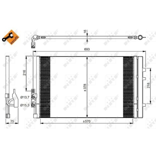 Condensator climatizare, Radiator clima Bmw X3 (F25), X4 (F26) Nrf 350036