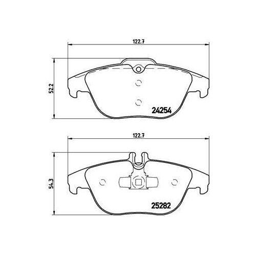Placute frana Mercedes Clasa C (W204) 01.07-01.15, Clasa C T-Model (S204) 08.07-08.14, Clasa E Convertible (A207) 01.10-12.16, Clasa E Coupe (C207) 01.09-12.16, Glk-Class (X204) 06.08-12.15, Spate, BREMBO