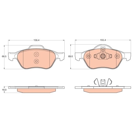 TRW set placute frana,frana disc