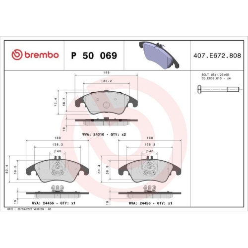 Placute frana Mercedes Clasa C (W204) 01.07-01.15, Cls (C218) 01.11-12.17, Cls Shooting Brake (X218) 10.12-12.17, Clasa E (W212) 01.09-12.16, Clasa E Convertible (A207) 01.10-12.16, Clasa E Coupe (C207) 01.09-12.16, Clasa E T-Model (S212) 08.09-12.16, Slc