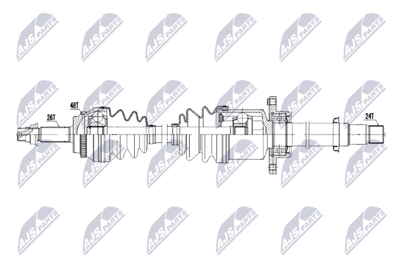 Planetara Toyota Corolla Verso 2.0 D-4D 2004-2009; partea din fata, dreapta, cutie viteze manuala cu 5 trepte; 43410-13050; NTY, aftermarket