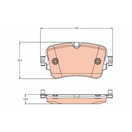 Set placute frana spate TRW, Audi Q7 (4M), 01.2015-, Q8 (4mn), 02.2018-, spate; Pt. numar PR : 1KU; puntea spate