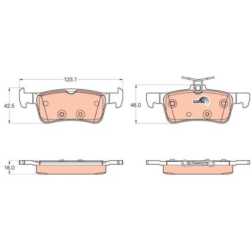 TRW set placute frana,frana disc COTEC