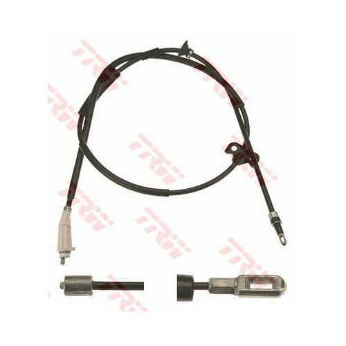Cablu frana mana Volvo S80 1 (184), 05.98-02.08, V70 2 (285), 11.99-12.08, Xc70 1 Cross Country (295), 10.97-10.07, punte spate, Stanga=Dreapta, pt frana disc, TRW