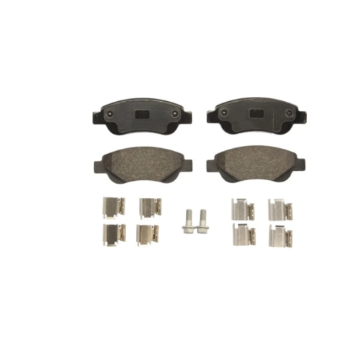 Set Placute frana punte fata SRLine Polonia, Citroen C1 (Pm, Pn) 2005-2014, C1 II, 2014-2022; Peugeot 107, 2005-2014; Peugeot 108, 2014-2022; Toyota Aygo 2005-2022