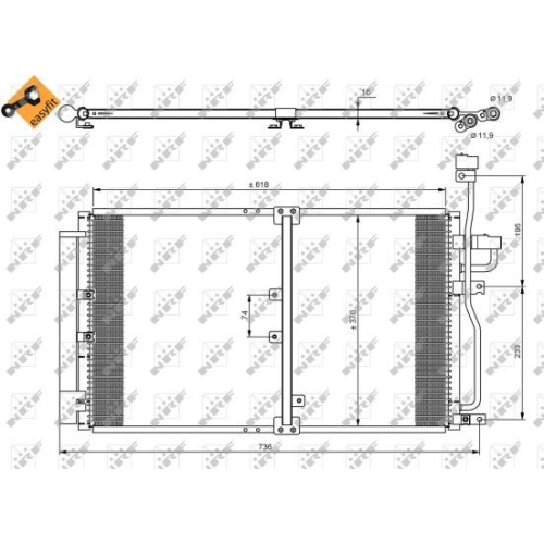 Condensator climatizare, Radiator clima Chevrolet Captiva (C100, C140); Opel Antara Nrf 35797