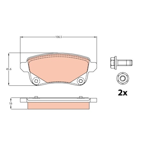 TRW set placute frana,frana disc