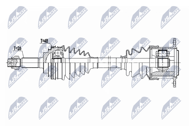 Planetara Toyota RAV 4 II 4WD 2000-2005; partea din spate, dreapta, cutie viteze manuala / automata; 42330-42030; NTY, aftermarket