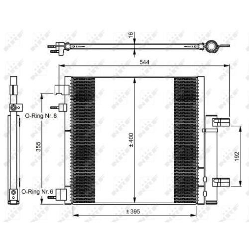 Condensator climatizare, Radiator clima Chevrolet Spark (M300) Nrf 350048