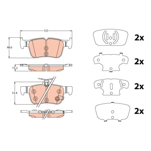 TRW set placute frana,frana disc