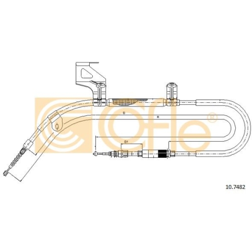 Cablu frana mana Vw Passat (3a2, 35i), Passat (3b2/3b3) Cofle 107482, parte montare : stanga, spate