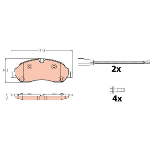 TRW set placute frana,frana disc