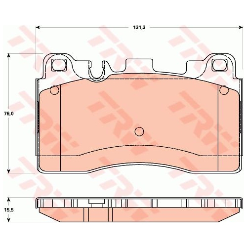 Set placute frana Trw GDB1906, parte montare : punte spate Set placute frana Trw GDB1906, parte montare : punte spate