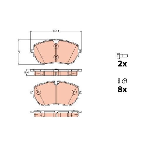 TRW set placute frana,frana disc