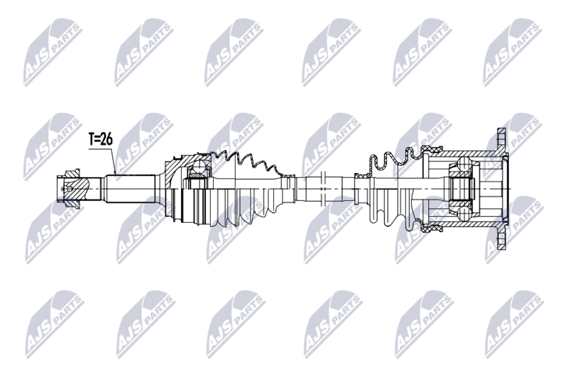 Planetara Toyota RAV 4 IV 2.5 Hybrid AWD 2015-2019; Lexus Nx300h AWD 2014-2021; partea din spate, stanga = dreapta, cutie viteze automata CVT; 42340-48110; NTY, aftermarket