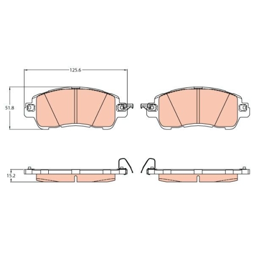 TRW set placute frana,frana disc