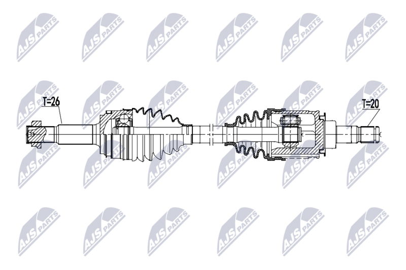 Planetara Toyota Rav4 IV AWD cv manuala / automata 12-19, Lexus Nx200t cv automata 2014-, Nx300 cv automata 2017-; partea din spate, stanga = dreapta; 42330-42060; NTY, aftermarket