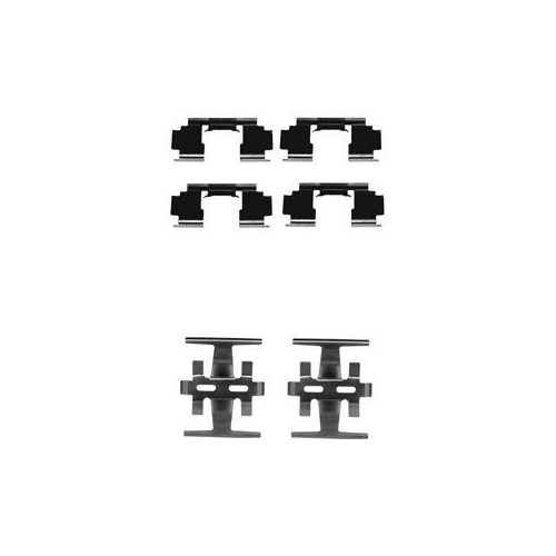 Set accesorii placute frana Delphi LX0130, parte montare : Punte Fata