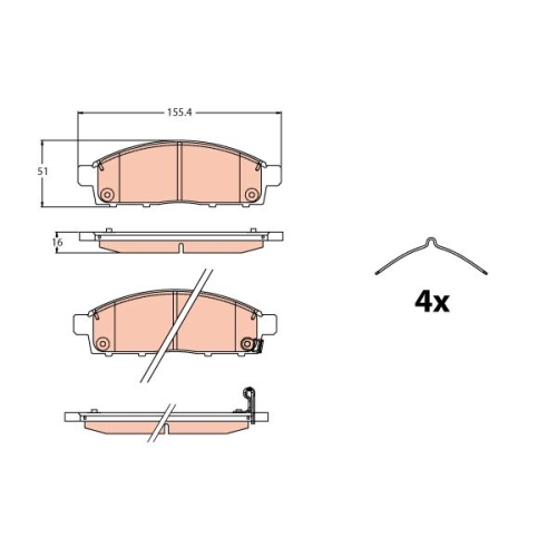 TRW set placute frana,frana disc