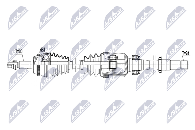 Planetara Toyota Sienna 3.3, 3.5 2003-2009; partea din fata, dreapta, cutie viteze automata; 43410-08030; NTY, aftermarket