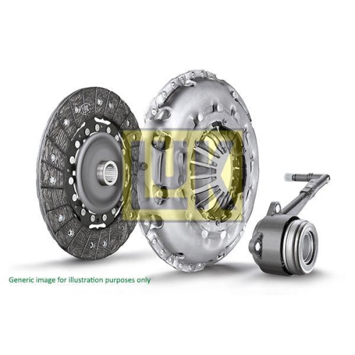 Kit ambreiaj Citroen Berlingo (B9), C4 2 (Nc), DS3 (Sa), DS4 (Nx), DS5; Peugeot 2008 1 (Cu), 208 1 (Ca), 3008 (0u), 5008 (0u), 508 1 (8d), 1.6 BlueHDi, 1.6 Hdi, cu rulment de presiune; BlueHDi 120, LUK