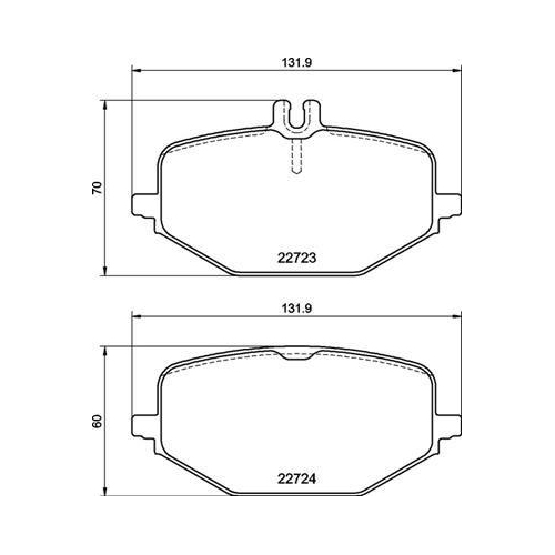 Placute frana Mercedes G-Class (W463) 01.18-, Gle (V167) 10.18-, Gle Coupe (C167) 11.19-, Gls (X167) 04.19-, Spate, BREMBO