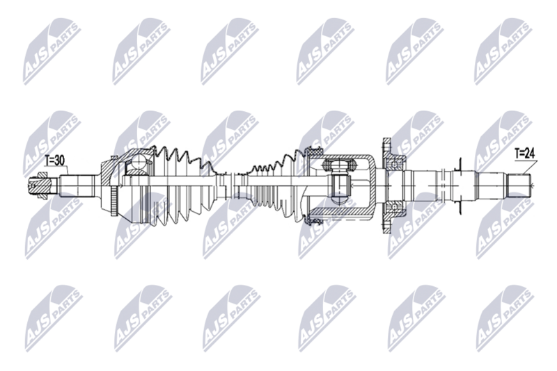 Planetara Toyota Sienna 3.5 2WD 2016-2020; partea din fata, dreapta, cutie viteze automata; 43410-08091; NTY, aftermarket