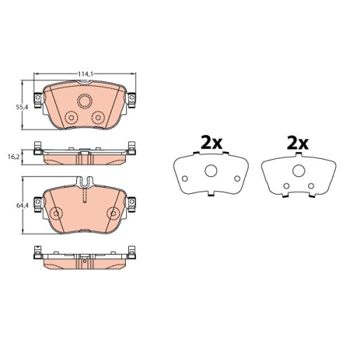 TRW set placute frana,frana disc