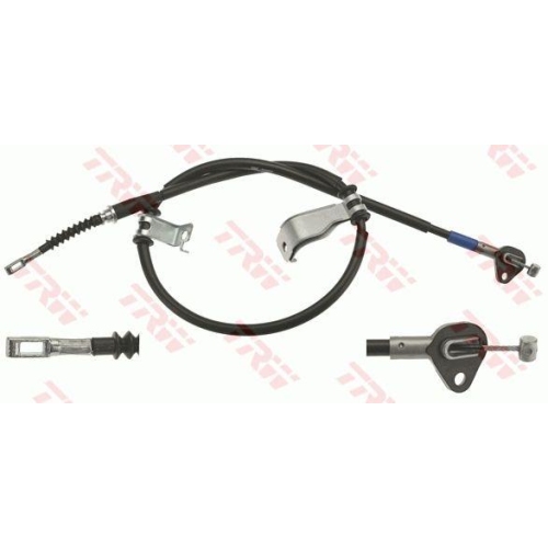 Cablu frana mana Hyundai I10 1 (Pa), 10.07-, punte spate, Stanga, pt frana disc, TRW