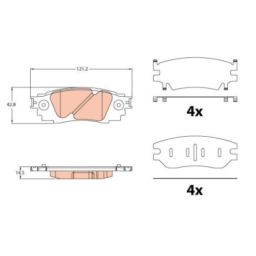 TRW set placute frana,frana disc