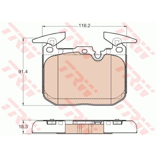 Set placute frana Trw GDB1943, parte montare : punte fata