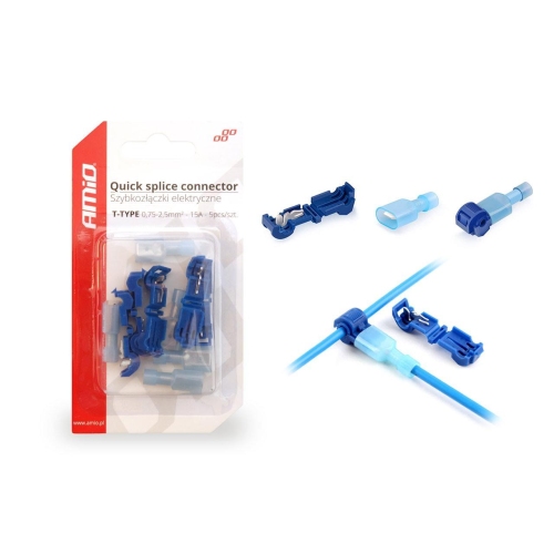 Cuplaje electrice pentru imbinari rapide de tip-T 0,75 - 2,5mm2, 15A, 5buc/blister