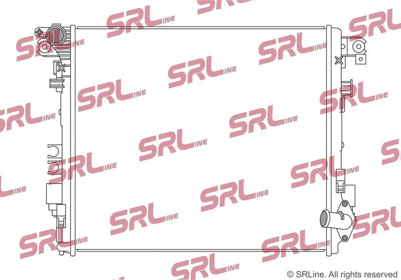 Radiator Jeep Gladiator 19-, Wrangler 18-, motor: 3.6 V6, 560x505x26, SRLine, Aluminiu/ Plastic brazat, 68314786AA; 68314786AB