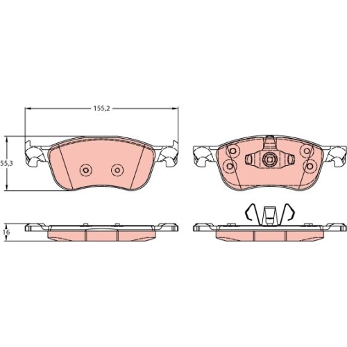 TRW set placute frana,frana disc