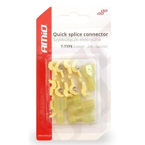 Cuplaje electrice pentru imbinari rapide de tip-T 04 - 6mm2, 24A, 5 buc/blister Cuplaje electrice pentru imbinari rapide de tip-T 04 - 6mm2, 24A, 5 buc/blister