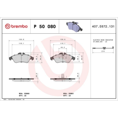 Placute frana Mercedes Sprinter (B901 B902) 01.95-05.06, Sprinter 3-T Box (B903) 01.95-05.12, Sprinter 3-T Bus (B903) 01.95-05.12, Sprinter 3-T (B903) 01.95-05.12, Sprinter Classic 3,5-T Box (B909) 09.13-, V-Class (638/2) 02.96-07.03, Vito Box (W638) 03.9