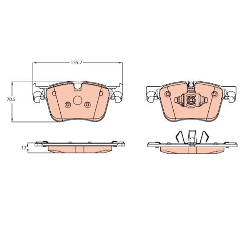 TRW set placute frana,frana disc