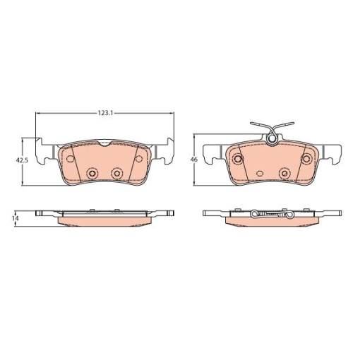 TRW set placute frana,frana disc