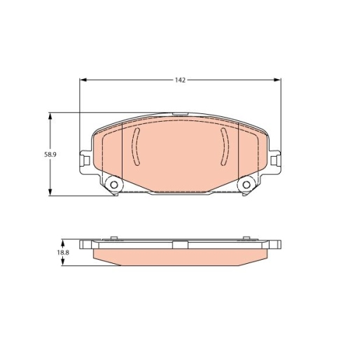 TRW set placute frana,frana disc