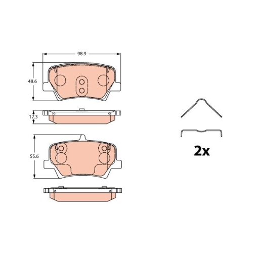 TRW set placute frana,frana disc