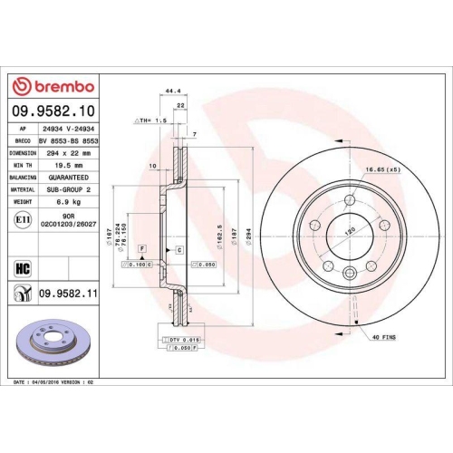 Set disc frana Vw California T5 Camper (7ec 7ef 7eg 7hf) 04.03-08.15, California T6 Camper (Sgc Sgg Shc) 04.15-, Multivan T5 (7hm 7hn 7hf 7ef 7em 7en) 04.03-08.15, Multivan T6 (Sgf Sgm Sgn Shm Shn) 04.15-, Transporter T5 Box (7ha 7hh 7ea 7eh) 04.03-, Tran