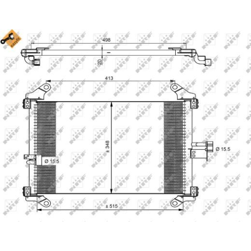 Condensator climatizare, Radiator clima Citroen Jumper Bus (230p 244); Fiat Ducato Panorama (290), Ducato (230 244); Peugeot Boxer Bus (230p 244) Nrf 35494