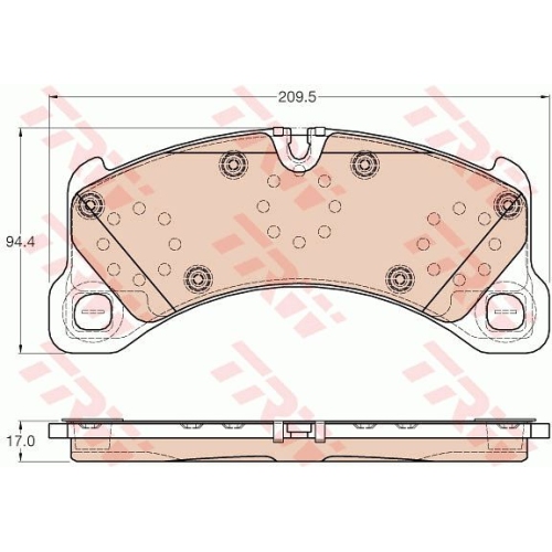 Set placute frana Trw GDB2004, parte montare : punte fata