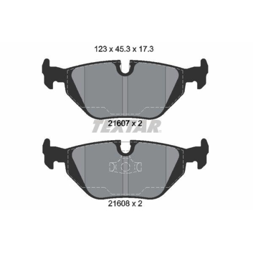 Placute frana BMW 3 (E36) 09.90-11.98, Z1 Roadster 06.88-06.91, Z3 (E36) 04.97-06.03, Spate, TEXTAR