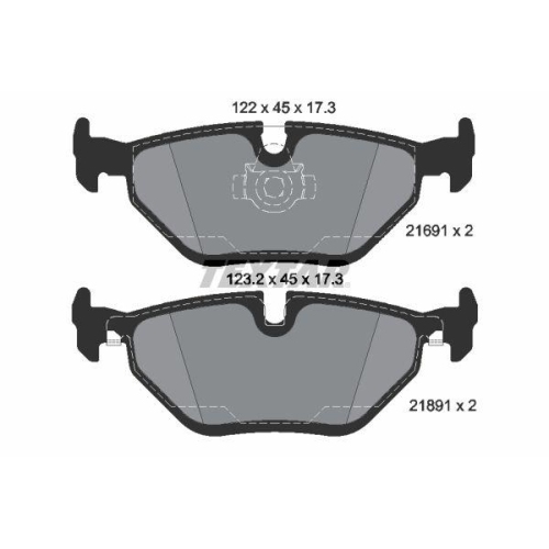 Placute frana BMW 5 (E39) 09.95-07.03, 5 Touring (E39) 09.96-06.04, Spate, TEXTAR