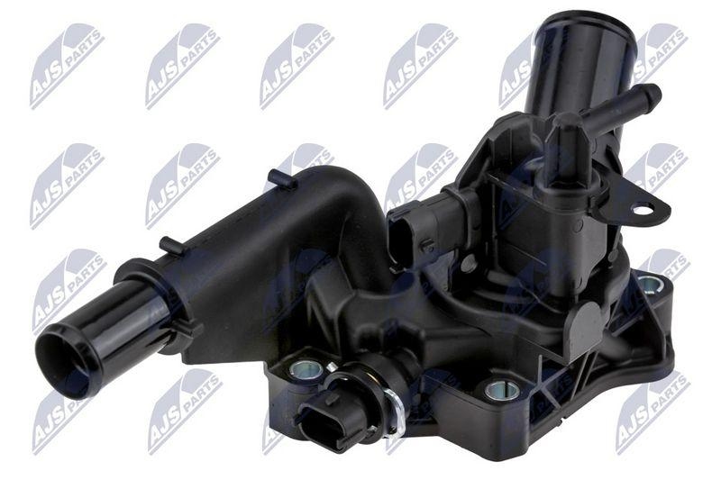 Termostat cu carcasa Fiat Tipo 1.0 / 1.5 2020-, 500x 1.0 / 1.3 2018-, Alfa Romeo Tonale 1.3 / 1.5 2022-, Jeep Compass 1.3 / 1.5 2020-, Renegade 1.0 / 1.3 2018-; 46346508; NTY, aftermarket